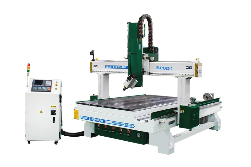 Router cnc de 1325 ejes 4 con indexador de 4 ejes rotativos de mesa 8x4
