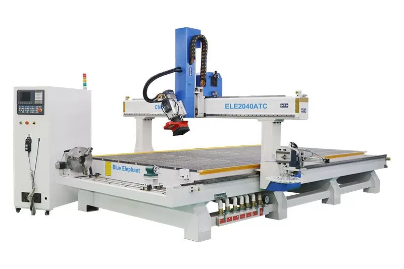 Máquina ruteadora cnc 2040 atc con dispositivo rotativo