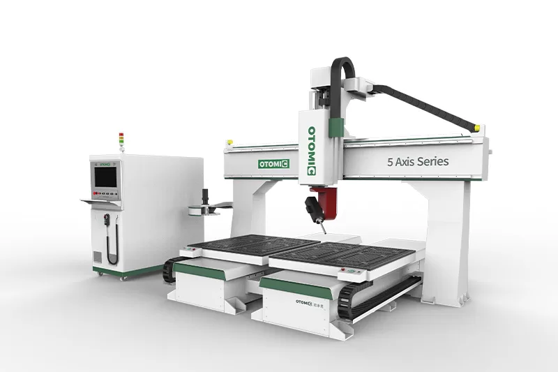 Routeur à portique CNC à 5 axes avec deux tables de travail