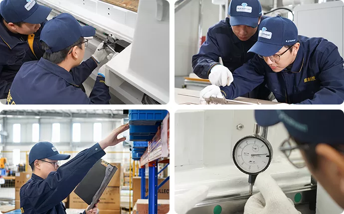 Imágenes de control de calidad de máquinas CNC
