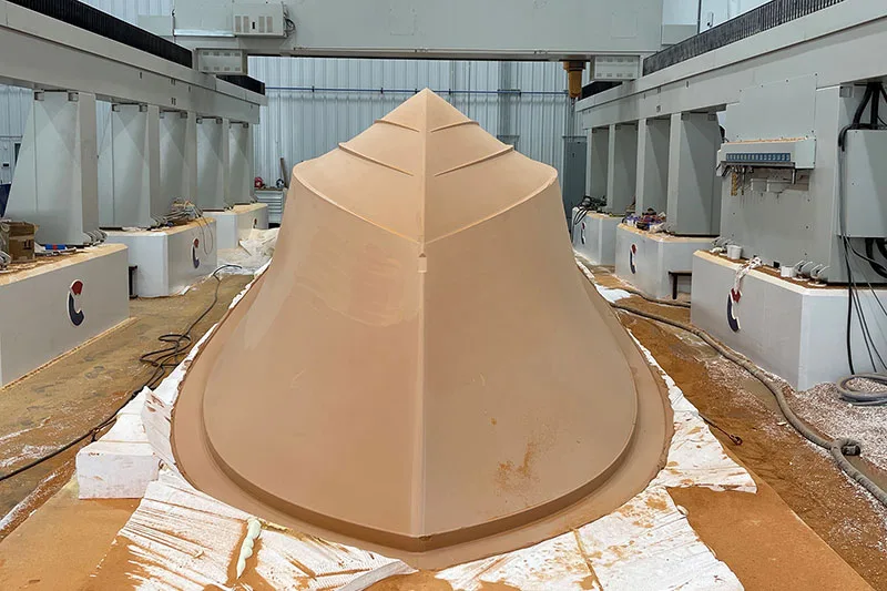 marine boatworks yatch building plug cnc coupé par routeur cnc 5 axes