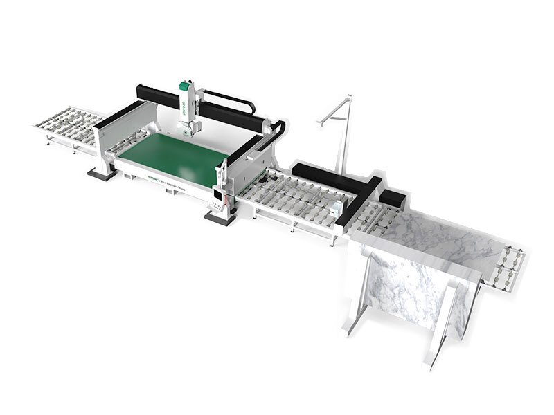 Machine de découpe de marbre de scie à pierre de pont automatique pour la découpe de carreaux